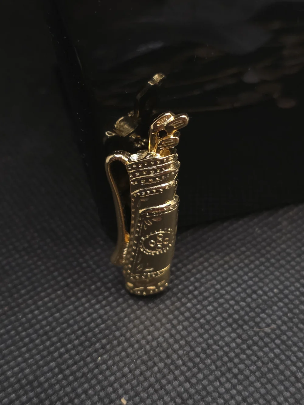 Vintage Paquette Gold-tone Golf Bag Brooch Lapel Pin